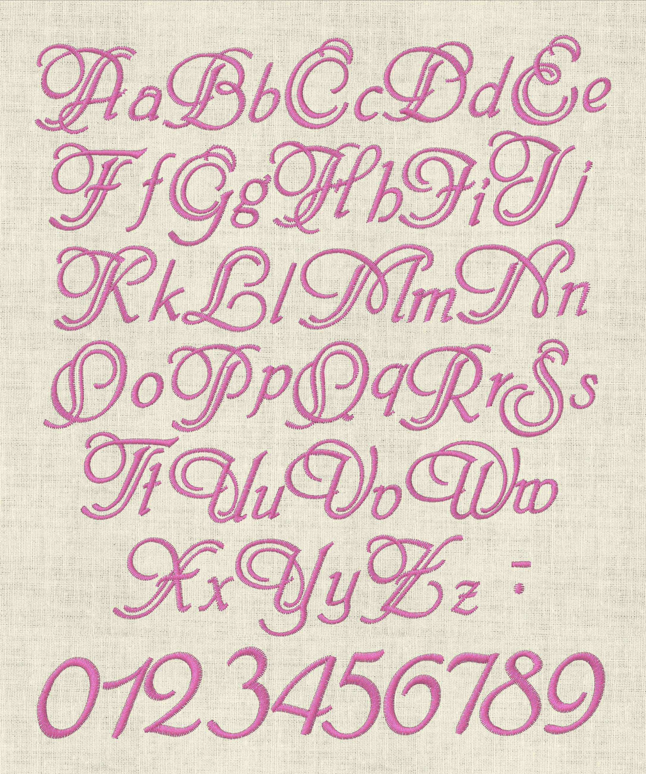 Stickdatei Schrift ca.25 mm Buchstaben Set 721 - Sewando