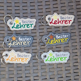 Stickdatei Anhänger - Set "Beste/r Lehrer/in" & "Lieblingslehrer/in"
