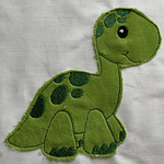 Stickdatei Doodle Dinosaurier Applikation 3 Größen Set 732 - Sewando