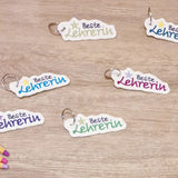 Stickdatei Anhänger - Set "Beste/r Lehrer/in" & "Lieblingslehrer/in"