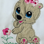 Stickdatei Doodle 1 Girl Teddy Bär Applikation Set 733 - Sewando