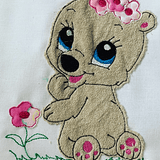 Stickdatei Doodle 1 Girl Teddy Bär Applikation Set 733 - Sewando