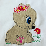 Stickdatei Doodle 3 Girl Teddy Bär Applikation Set 733 - Sewando