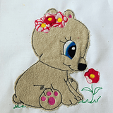 Stickdatei Doodle 3 Girl Teddy Bär Applikation Set 733 - Sewando