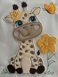 Stickdatei Doodle Giraffe 1 Applikation 3 Größen Set 735 - Sewando