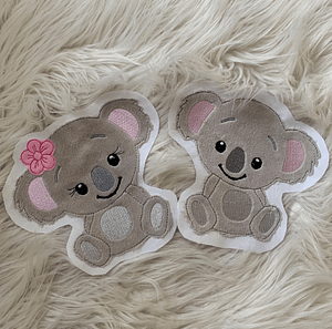 Stickdatei Doodle Koala Bär mit Blume Set 735 - Sewando