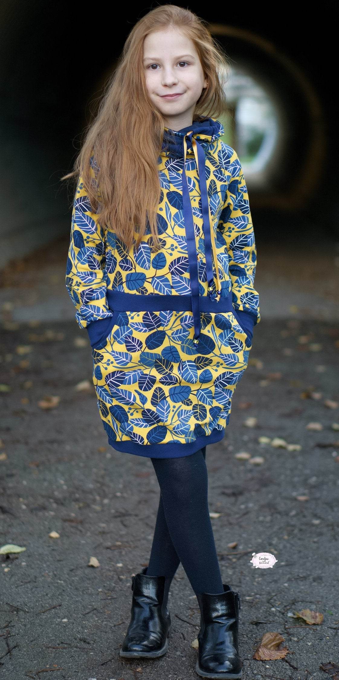 Schnittmuster Hoodie/Hoodiekleid mini JULIETA 86/92-158/164 : - Sewando