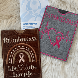 Stickdatei Patientenpass Krebs Regenbogen Set 743 - Sewando