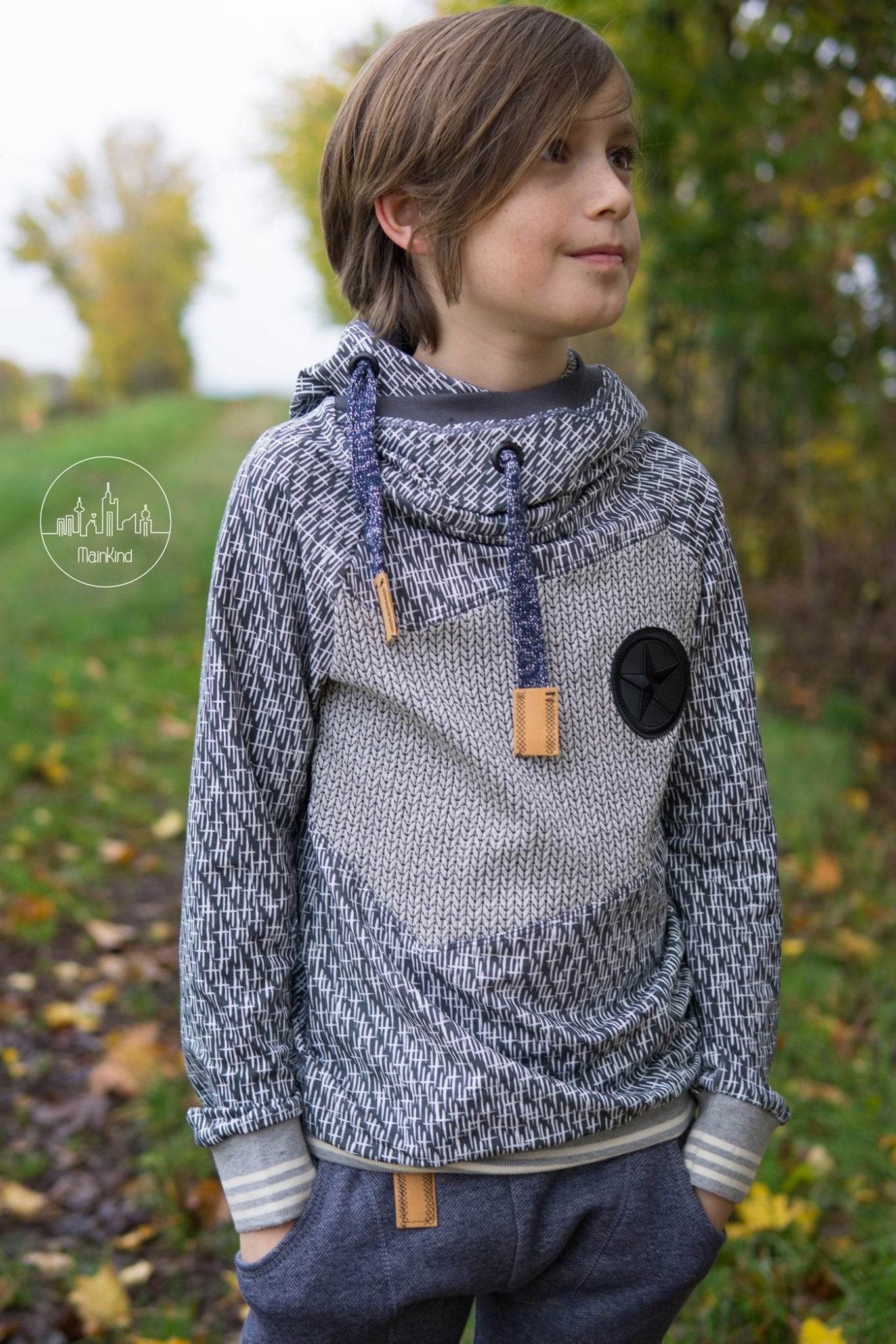 Schnittmuster Hoodie/Hoodiekleid mini JULIETA 86/92-158/164 : - Sewando