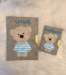 Stickdatei Doodle Teddy Bär Applikation Set 731 - Sewando