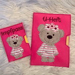 Stickdatei Doodle Girl Teddy Applikation Set 731 - Sewando