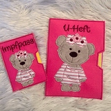 Stickdatei Doodle Girl Teddy Applikation Set 731 - Sewando