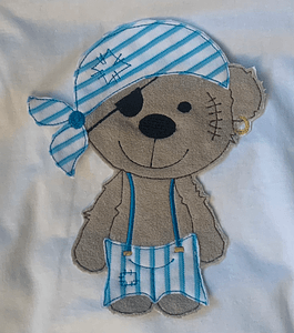 Stickdatei Doodle Teddy Pirat Applikation Set 751 - Sewando