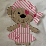 Stickdatei Doodle Teddy Pirat Applikation Set 751 - Sewando