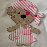 Stickdatei Doodle Teddy Pirat Applikation Set 751 - Sewando