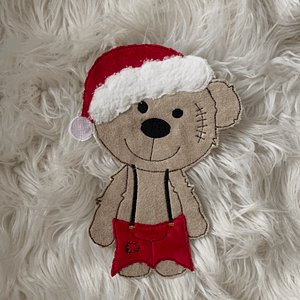 Stickdatei Doodle Teddy Bär Weihnachten Applikation Set 752 - Sewando