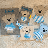 Stickdatei Teddy Boy Geschenkset zur Geburt In the Hoop Set 755 - Sewando