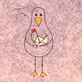 Stickdatei - Möwe mit Papierschiff - Sewando
