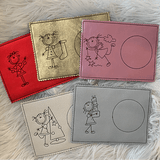 Stickdatei Weihnachten Strichmännchen Mug Rug Set 759 - Sewando