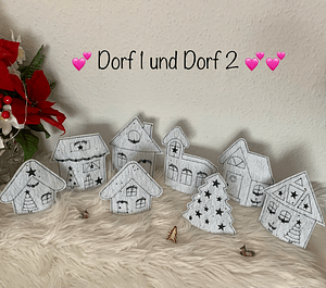 Stickdatei Winterdorf Set 1 Set 768 10x10 - Sewando