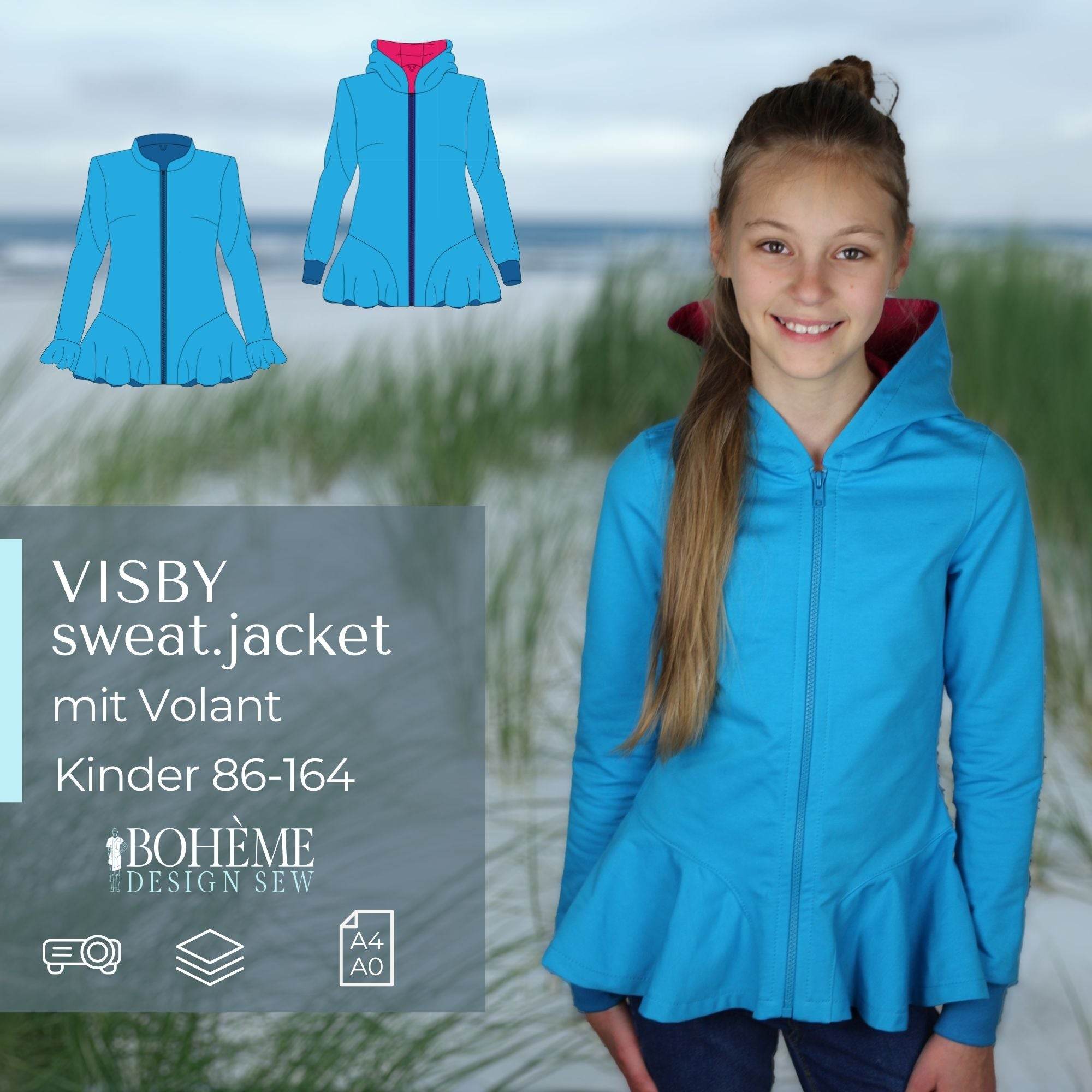 VISBY.sweatjacke | Kinder | 86-164 | Schnitt : - Sewando
