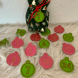 Stickdatei Adventskalender Zahlen Set 771 - Sewando