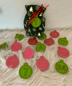 Stickdatei Adventskalender Zahlen Set 771 - Sewando