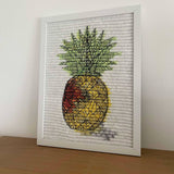 Stickdatei Ananas "Anatrocken" für Cannelloni-Technik im Polygon-Stil  7Größen (10x10 - 21x40) inkl. Anleitung