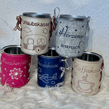 Stickdatei Banderole Spardose Urlaubskasse Kaffeekasse Wohnwagen ITH Maschinenstickerei 778 - Sewando