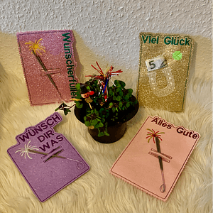 Stickdatei Silvester Wunscherfüller Gutschein Set 780 - Sewando
