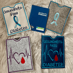 Stickdatei Diabetes Hülle für deutschen Patientenpass Set 781 - Sewando