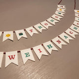Stickdatei - Mini-Wimpelkette "Frohe Weihnachten"