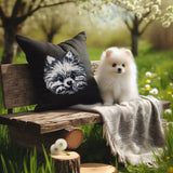 Stickdatei Applikation Pomeranian "Lou" - realistisch - FÜR HELLE & DUNKLE STOFFE