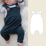 Baby-Latzhose für dehnbare Stoffe / Schnittmuster +Video - Sewando