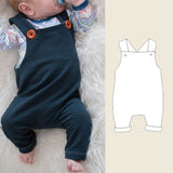 Baby-Latzhose für dehnbare Stoffe / Schnittmuster +Video - Sewando
