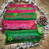 Stickdatei - DANKE / MERCI Verpackung für Weihnachten - Sewando