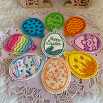 Stickdatei Ostereier In the Hoop, Eier Ostern Tischdeko 793 Blumen, Baumbehang - Sewando