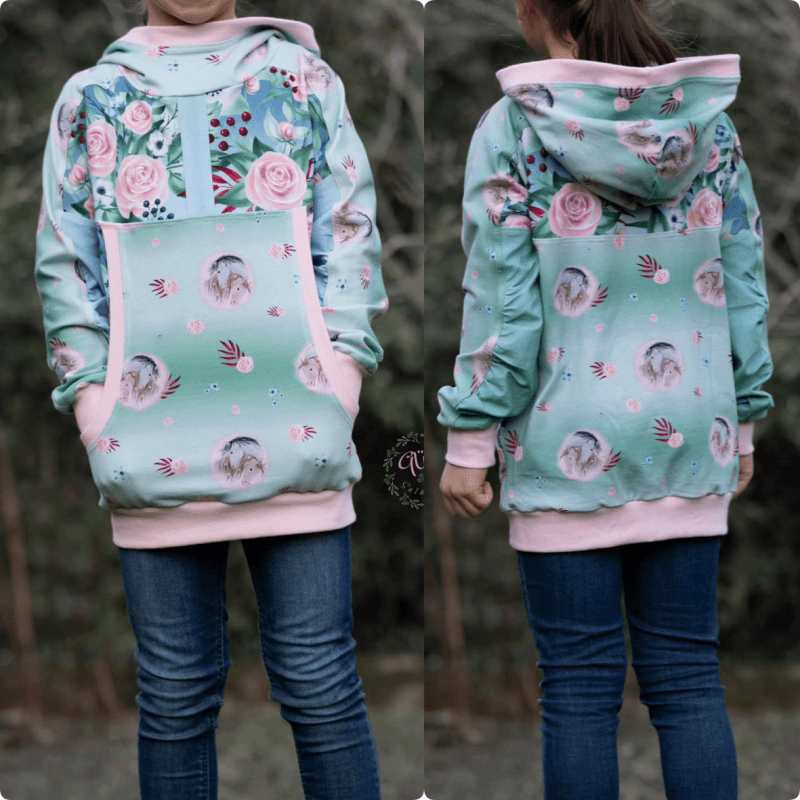 Schnittmuster Hoodie Alexis Gr. 80 bis 152 - Sewando
