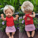 Stickdatei Puppenkleidung für Baby Puppe ca. 43cm Sommer Set 2554 - Sewando