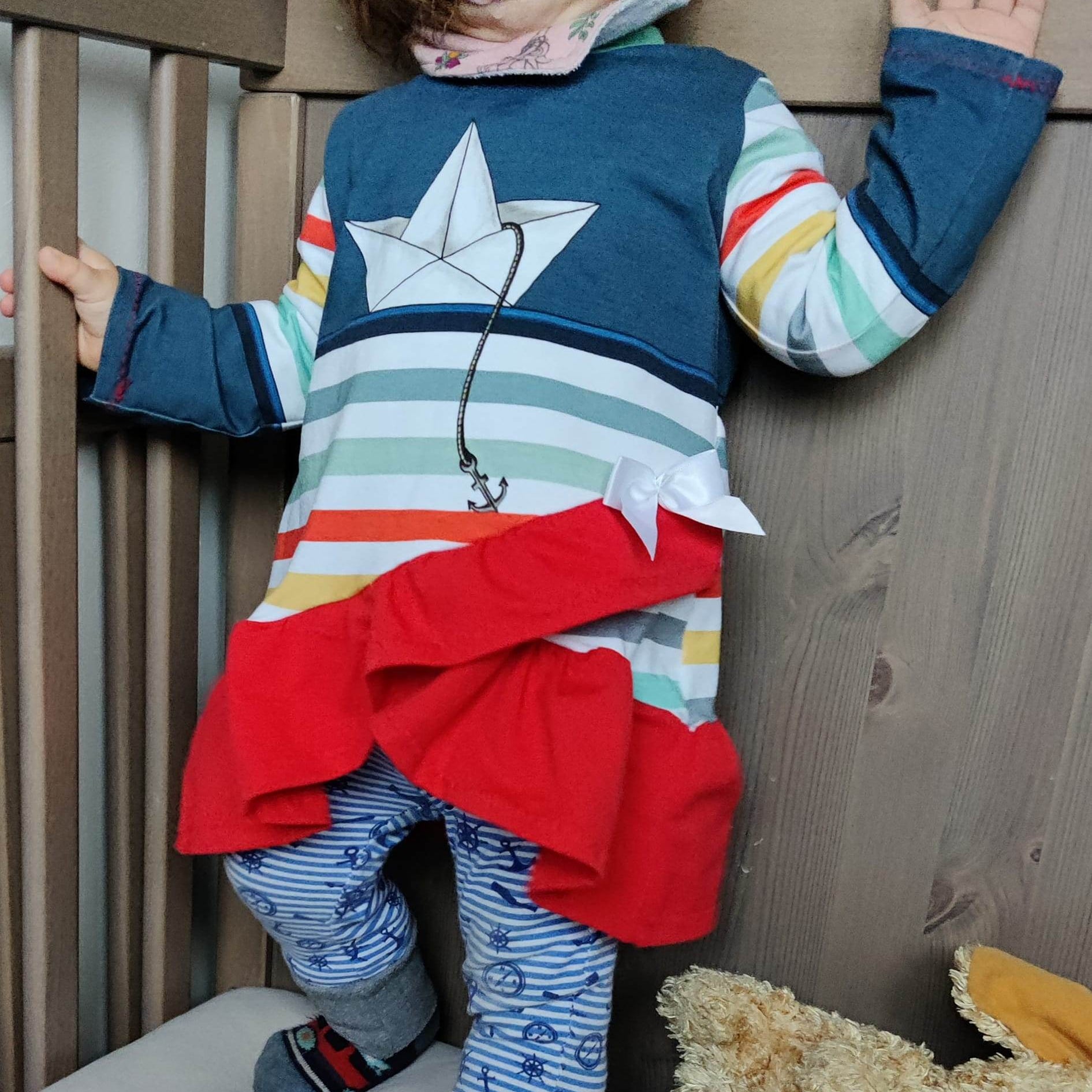 Schnittmuster Aya Pullover Kleid Gr. 80 bis 152 - Sewando