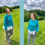 Schnittmuster Damen – Rüschenshirt „Kelda Mom“ (Gr. 32–48) für Jersey, Sweat & Musselin - Sewando