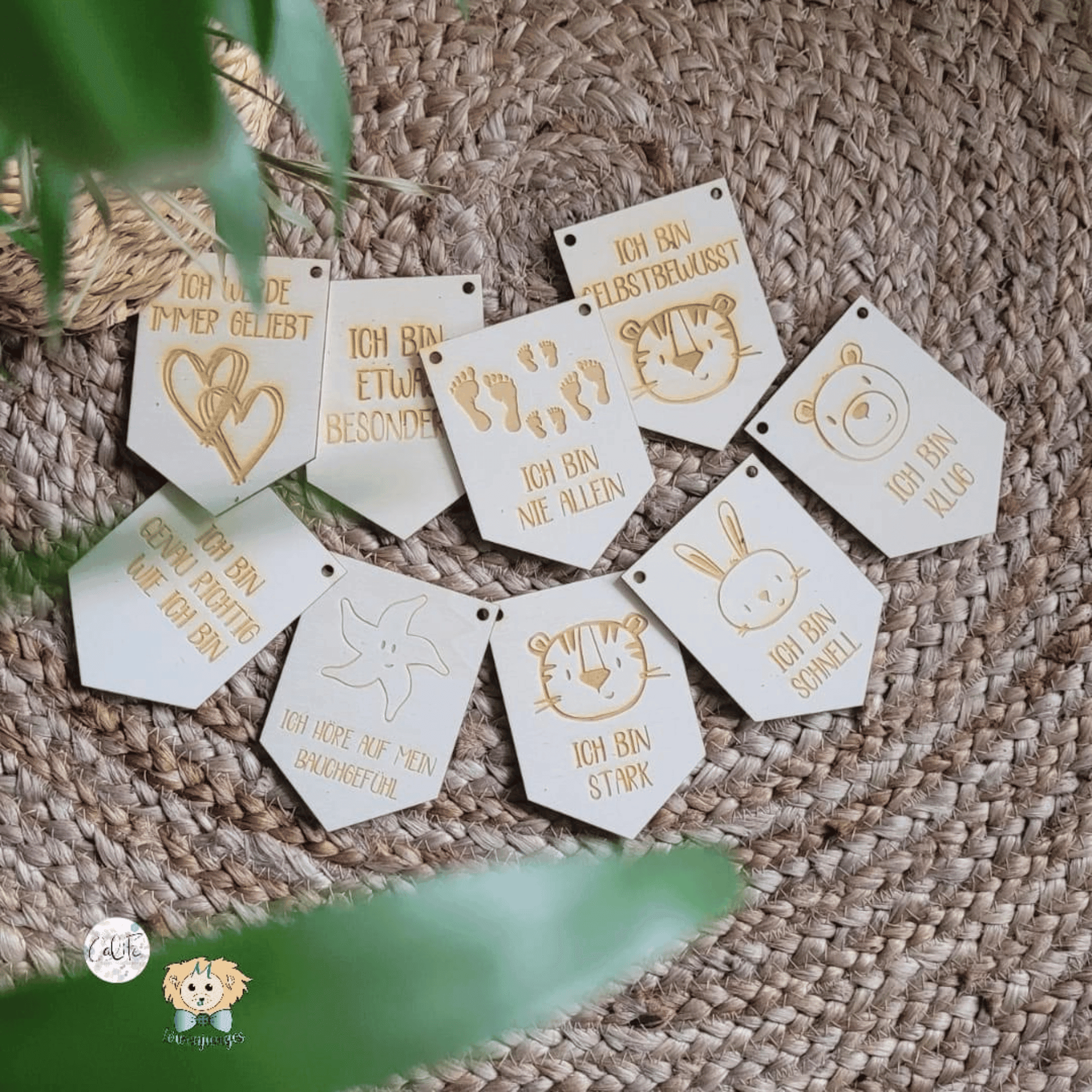 Plotter- & Laserdatei Affirmationswimpel Kids Teil 1 [Digital] - Sewando