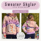 Schnittmuster und Nähanleitung Sweater Skylar Mädchen 74-176
