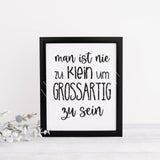 Plotterdatei "Nie zu klein"