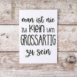 Plotterdatei "Nie zu klein"