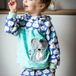 2er Sparpaket Swoodie Troyer, Hoodie, Knopfpullover für 69cm-140cm Körpergröße - Sewando