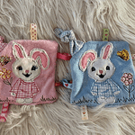 Stickdatei Knistertuch Hase Osterhase Doodle Applikation Set 812 - Sewando