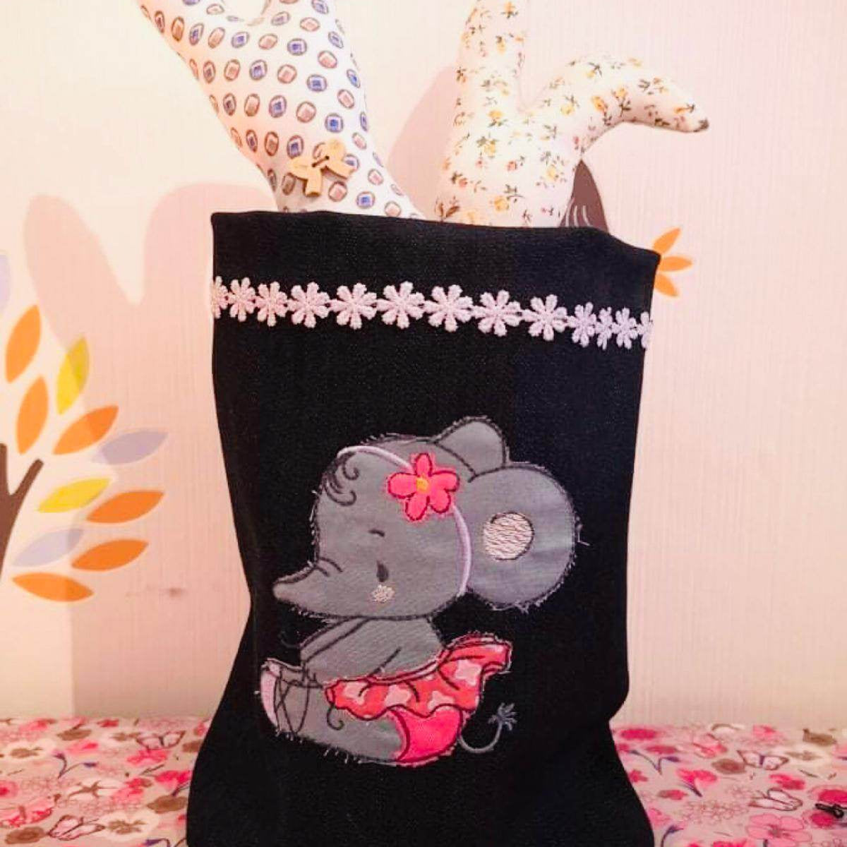 Elefant Applikation Stickdatei, verspieltes Kindermotiv für deine Stickmaschine - Sewando