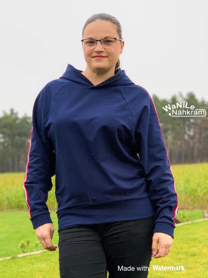 Schnittmuster Oversize Hoodie LIDO Gr. 34-52 : - Sewando