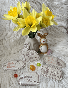 Stickdatei Ostern Geschenkanhänger Set 816 - Sewando